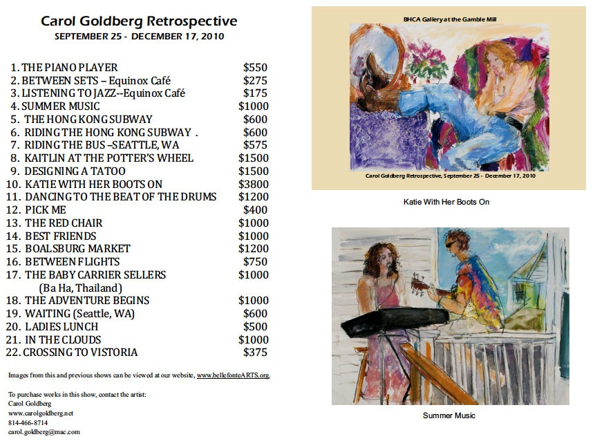 Catalog for Carol Goldberg Retrospective